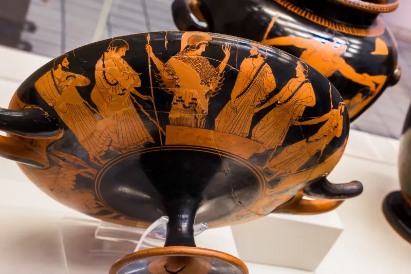 Brygos Painter Arv 369 2 Man Leading Woman - Quarrel And Vote For The Arms Of Achilles 