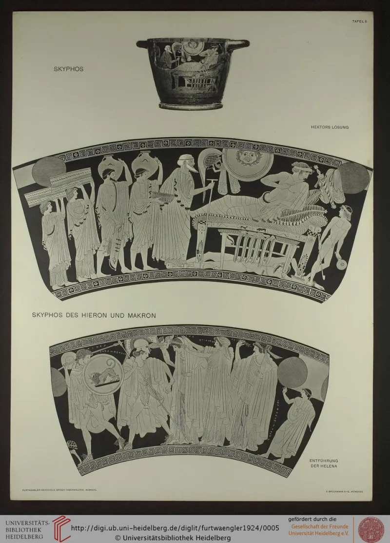 Bw Illustration Priam Ransoming Hektor's Body From Achilles Furtwaengler1924 