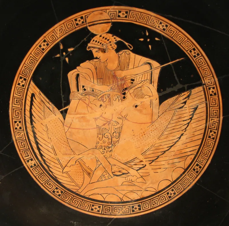 Pittore Di Brygos, Kylix Con Selene E Gigantomachia, Attica 490 Ac Da Vulci 