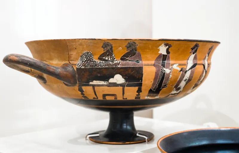 Painter Of Athens 418 - Abv 59 12 - Youth And Panther - Symposion - Youths And Men - Athens Nm 12552 - 