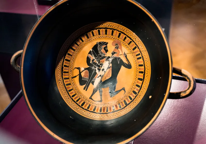 Related To The C Painter - Abv 60 6 - Herakles And Kyknos - Centaurs - Animal Frieze - Cattle And Hoplites - Riders - Basel Asusl Bs 428 - 