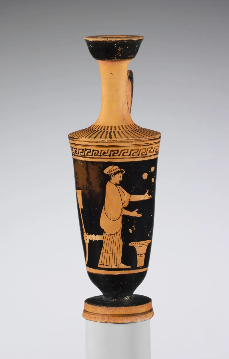 Terracotta Lekythos (Oil Flask) Met 