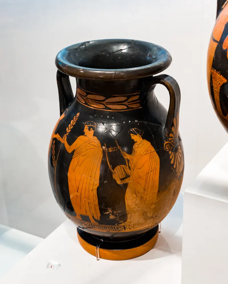 Cassel Painter - Arv 1084 18 - Apollon Between Muses - Draped Youths - Athens Nam 1467 - 