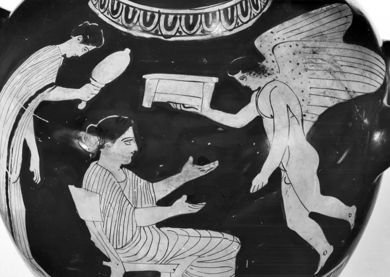 Cassel Painter - Kalpis With Toilette Scene With Two Women And Eros - Walters 4878 - Side A 