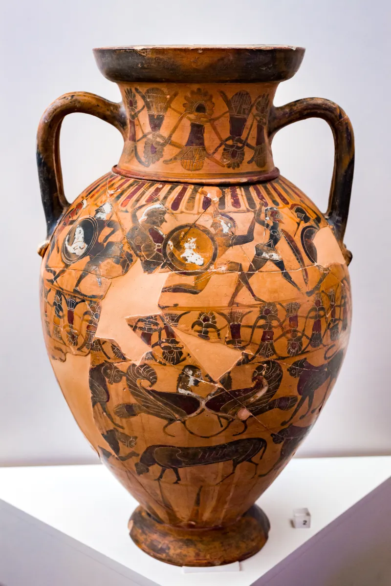 Castellani Painter - Abv 100 73 - Fight - Satyrs And Maenads - Animal Friezes - Roma Mnevg 50631 - 