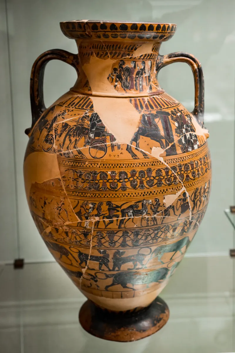 Castellani Painter - Abv 95 8 - Departure Of Amphiaraos - Chariot Race - Herakles Fighting Amazons - Satyrs And Maenads - Animal Frieze - Firenze Man 3773 - 