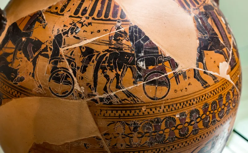 Castellani Painter - Abv 95 8 - Departure Of Amphiaraos - Chariot Race - Herakles Fighting Amazons - Satyrs And Maenads - Animal Frieze - Firenze Man 3773 - 