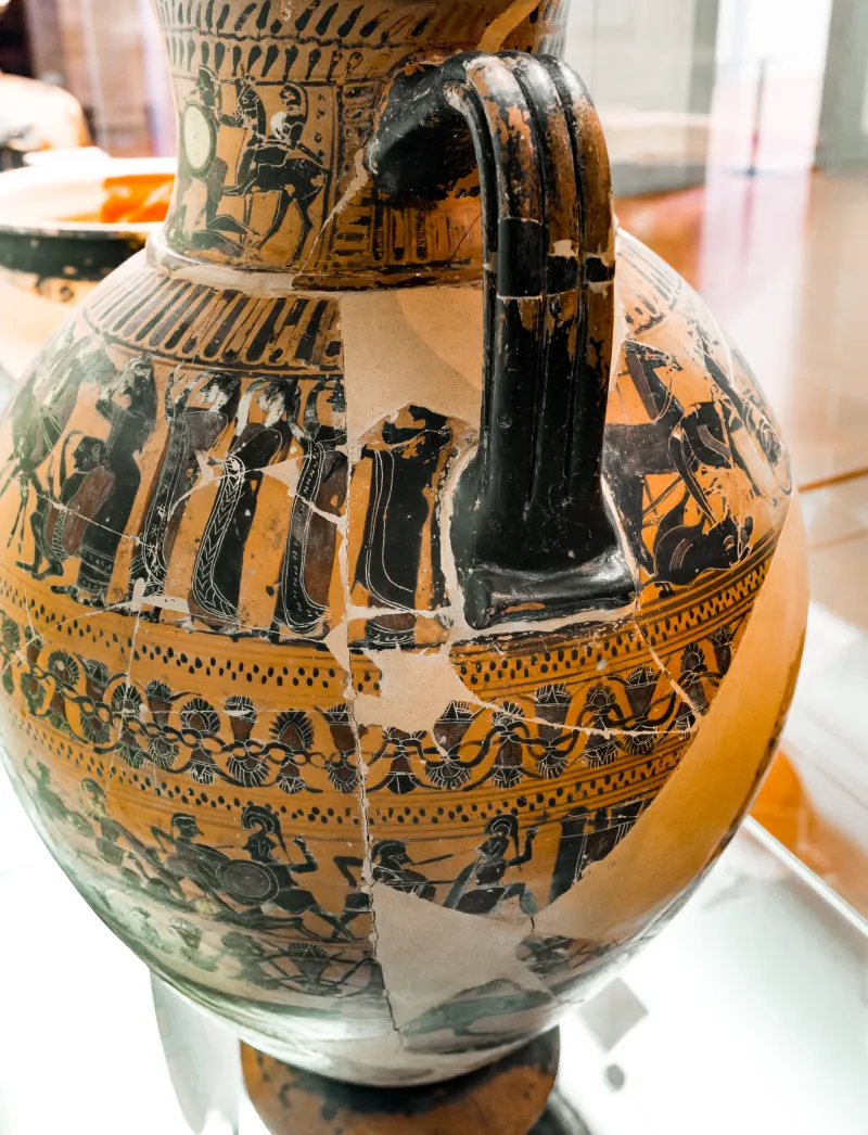Castellani Painter - Abv 95 8 - Departure Of Amphiaraos - Chariot Race - Herakles Fighting Amazons - Satyrs And Maenads - Animal Frieze - Firenze Man 3773 - 