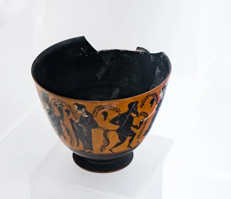 Caylus Painter - Abv 651 - Dionysos And Ariadne With Satyrs And Maenad - Roma Mnevg - 