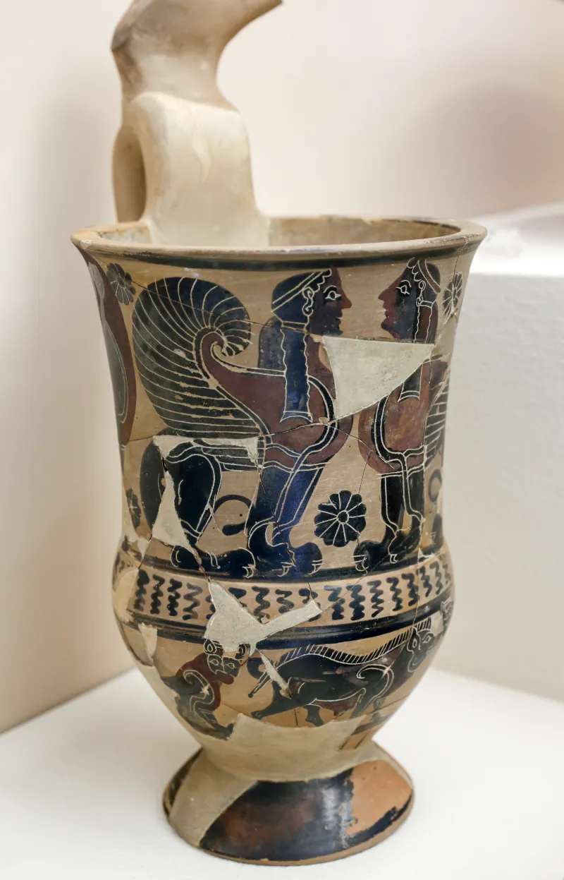 Kerameikos Painter - Abv 18 1 - Confronted Sphinxes Between Lions - Boar Between Panthers - Athens Km 42 - 