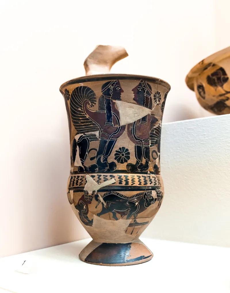 Kerameikos Painter - Abv 18 1 - Confronted Sphinxes Between Lions - Boar Between Panthers - Athens Km 42 - 