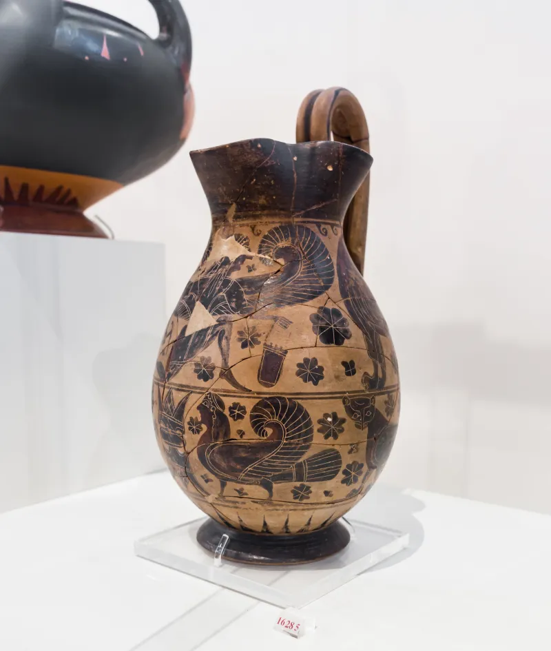 Kerameikos Painter - Abv 19 3 - Winged Youth And Animals - Athens Nm 