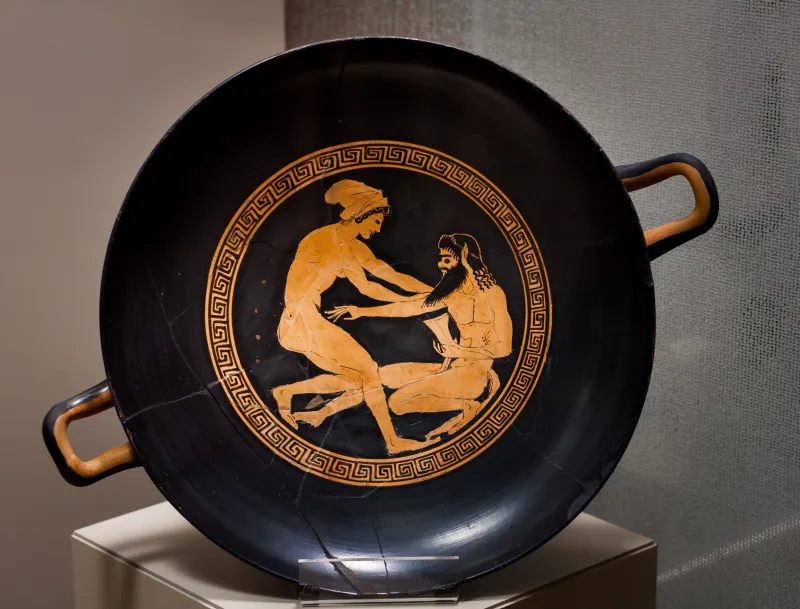 Near The Chairias Painter Arv 176 2Extra Hetaira Attacking Satyr 