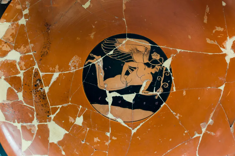Kachrylion (Potter) Arv 108 27 Eros Flying With Flower - Deeds Of Theseus 