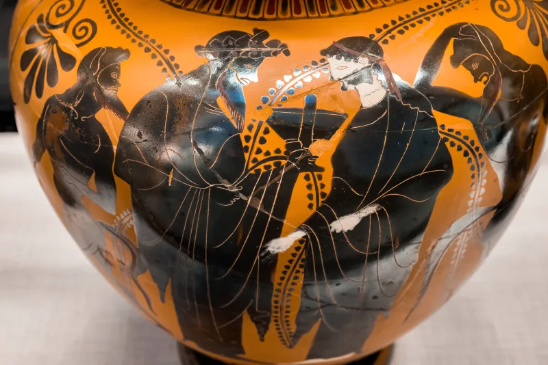 Chiusi Painter - Abv 371 145 - Herakles And Triton - Dionysos And Ariadne With Satyrs - München As 1568 - 