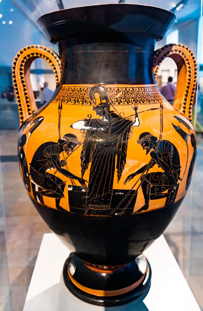 Chiusi Painter - Abv 389 3- Achilles And Ajax Playing - Athena Mounting Chariot - Berlin As 1962-28 - 