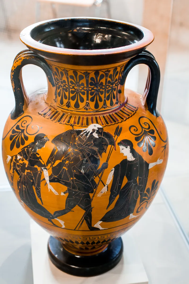 Chiusi Painter - Abv 389 Extra - Aeneas Escaping From Troy - Fight - Tübingen Mut 