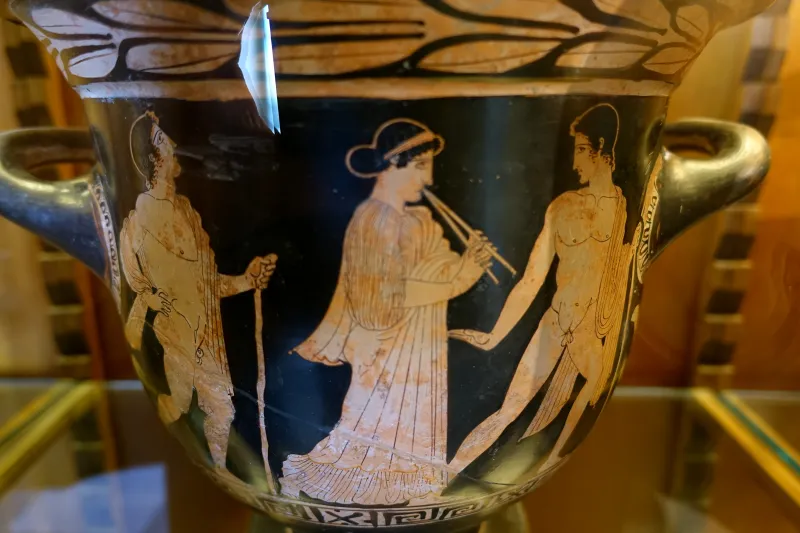 Komos (Two Youths And Flute-Player), 170, Bell Krater, Christie Painter, 440 Bc, Ceramic - Musei Capitolini - Rome, Italy - 
