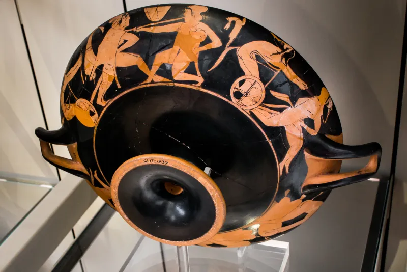 Wider Circle Of The Nikosthenes Painter Arv 133 4 Satyr Carrying Krater - Satyrs And Maenads Play 