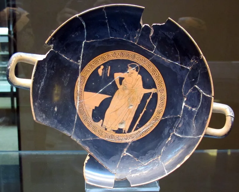 Pittore Della Cilinica, Kylix Con Uomo E Comasti, 475-450 
