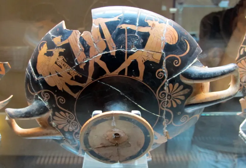 Pittore Della Cilinica, Kylix Con Uomo E Comasti, 475-450 