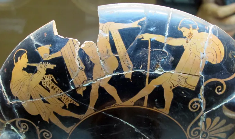 Pittore Della Cilinica, Kylix Con Uomo E Comasti, 475-450 