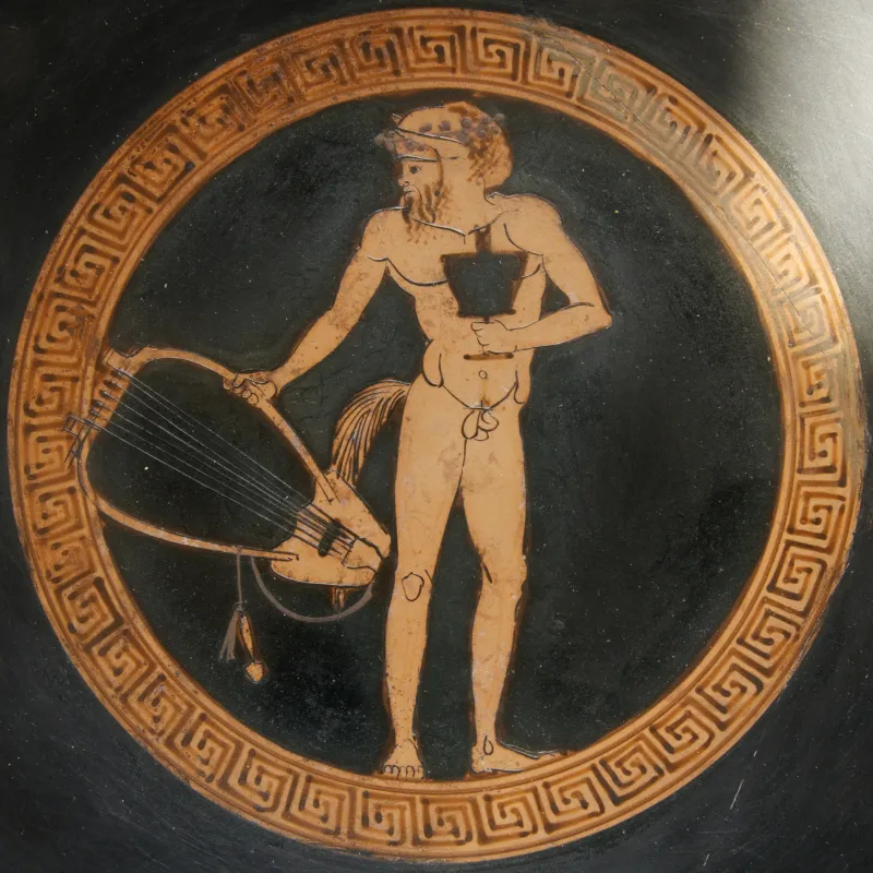 Satyr Kantharos Lyre Cdm De Ridder 
