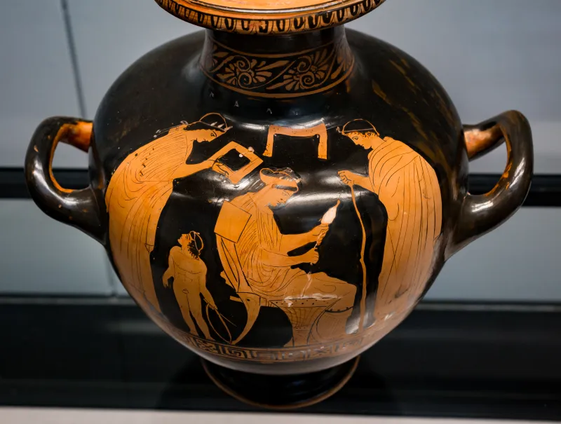 Akin To The Clio Painter - Arv 1083 2 - Two Women With Boy And Youth - München As Sl 476 - 
