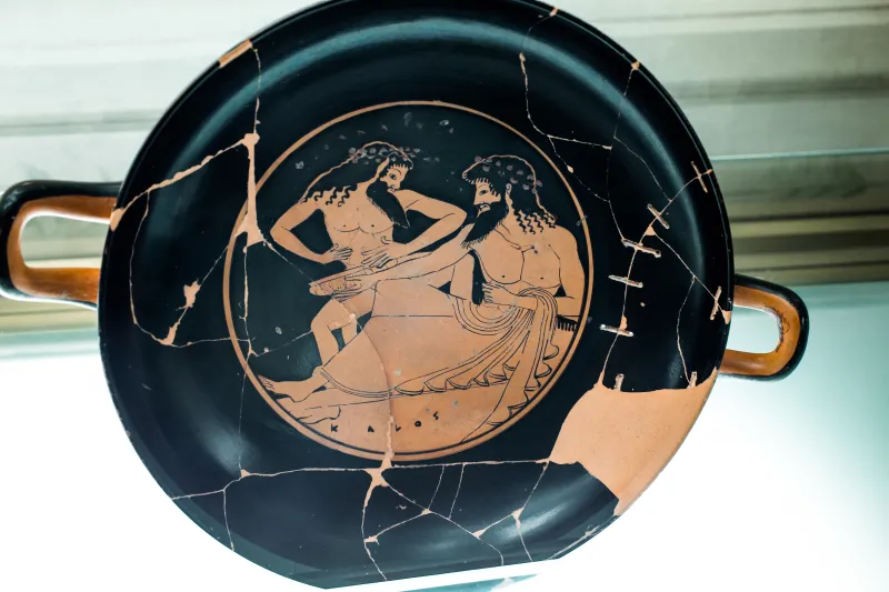 Colmar Painter Arv 355 39 Dionysos Reclining And Satyr -Satyr And Maenad Reclining 