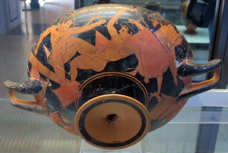 Pittore Di Colmar, Kylix Xon Arciere, 500-480 Da Del Del Tufo, Orvieto 
