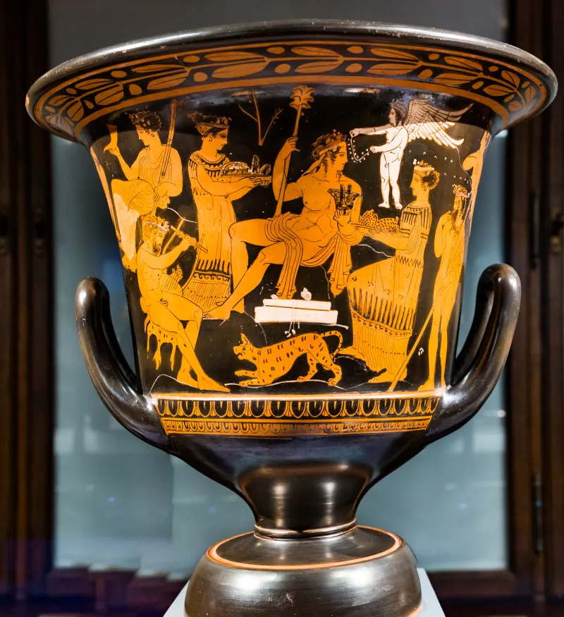 Dinos Painter - Arv 1152 8 - Dionysos And Himeros With Maenads And Satyrs - Wien Khm As Iv 1024 - 