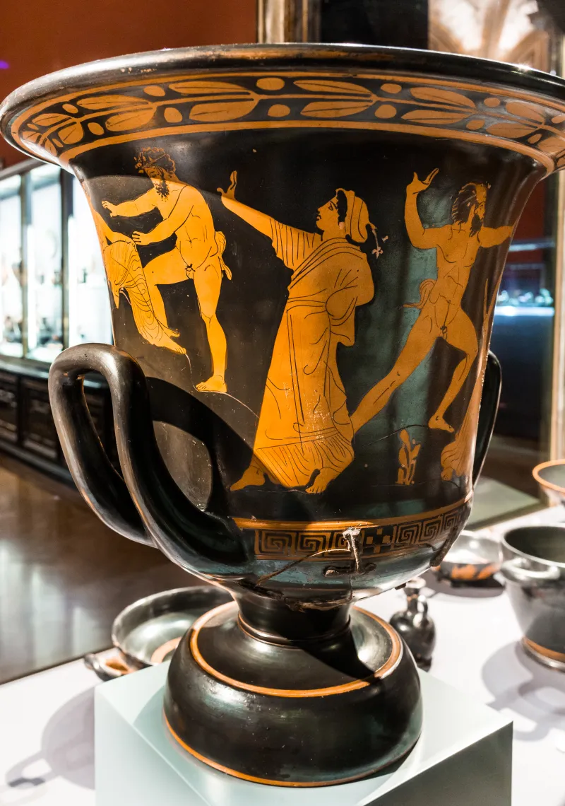 Dinos Painter - Arv 1152 8 - Dionysos And Himeros With Maenads And Satyrs - Wien Khm As Iv 1024 - 
