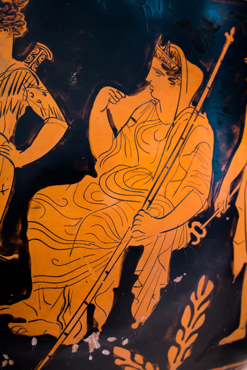 Manner Of The Dinos Painter Arv 1156 8 Apollon And Artemis And Leto And Hermes 