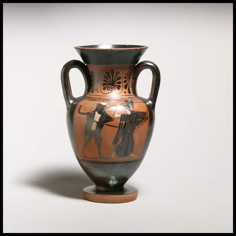 Terracotta Neck-Amphora (Jar) With Double Handles Met 