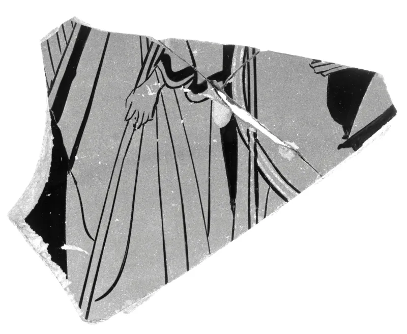 Attic Red-Figure Kylix Fragment (Comprised Of 3 Joined Fragments), By Douris (Getty 