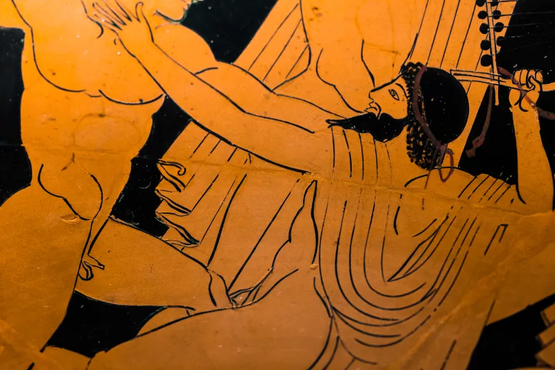 Douris - Arv 437 128 - Symposion - Herakles Killing Linos - Draped Men And Youths - München As 2646 - 