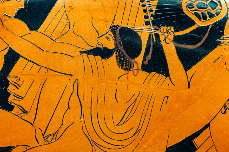Douris - Arv 437 128 - Symposion - Herakles Killing Linos - Draped Men And Youths - München As 2646 - 