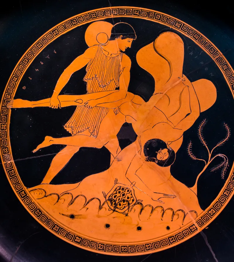 Douris Arv 438 130 Theseus Killing Skiron - Battle Scene - Men And Youths 