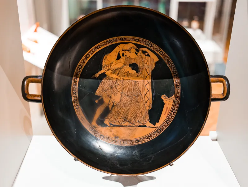 Painter Of London E 55 - Arv 438 134 - Peleus And Thetis - Return Of Hephaistos - Satyr And Maenads - Paris Bnf Cabmed 539 - 