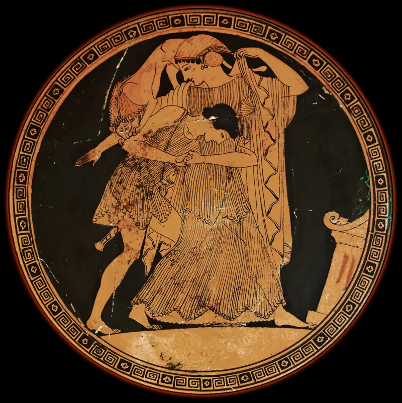 Peleus And Thetis Attic Red Figure Kylix By Douris Painter Ca 490Bce 1200 