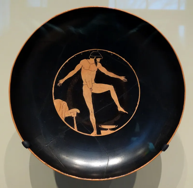 Red-Figure Kylix Dancing Man (Boston Mfa 