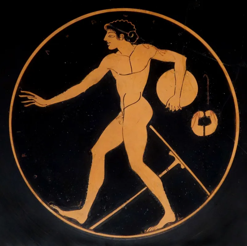 Red-Figure Kylix Discus Thrower (Boston Mfa 