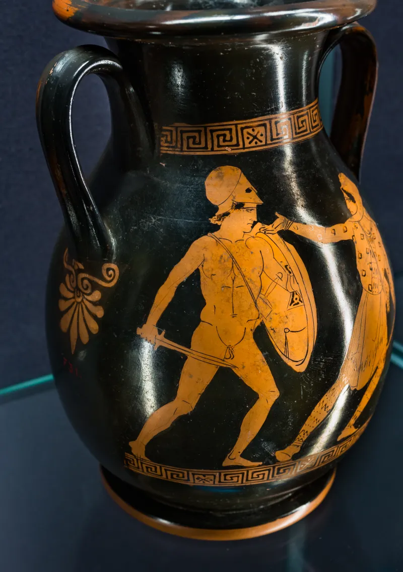 Dwarf Painter - Arv 1011 14 - Amazonomachy - Draped Youth - Wien Khm As Iv 731 - 