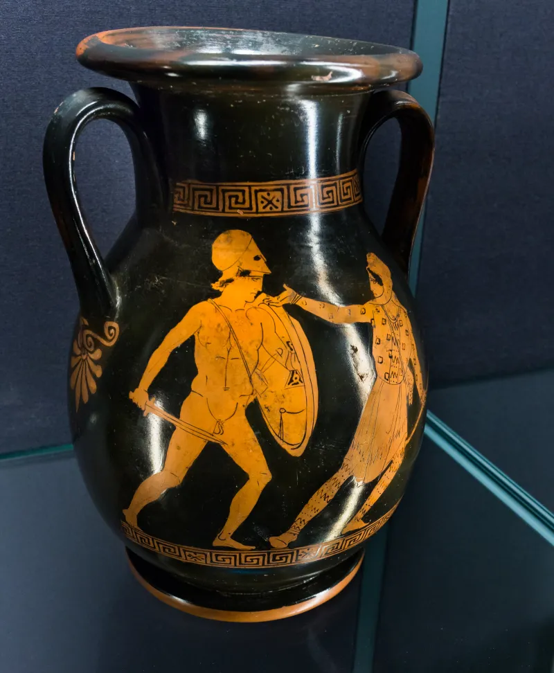 Dwarf Painter - Arv 1011 14 - Amazonomachy - Draped Youth - Wien Khm As Iv 731 - 