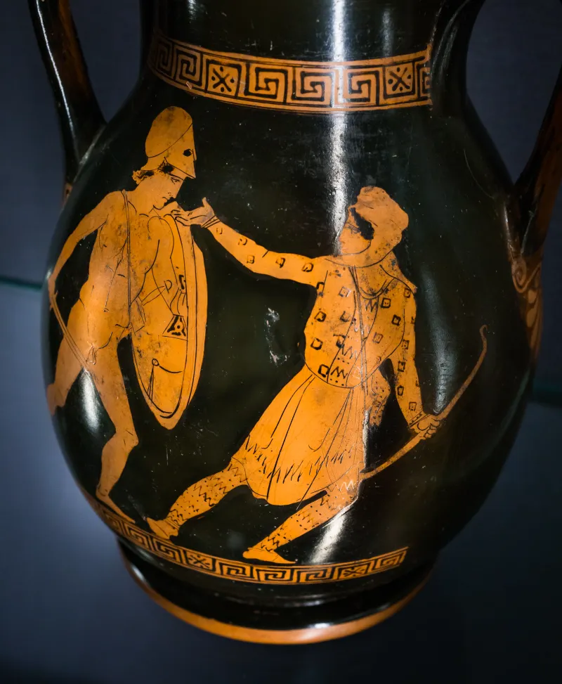 Dwarf Painter - Arv 1011 14 - Amazonomachy - Draped Youth - Wien Khm As Iv 731 - 