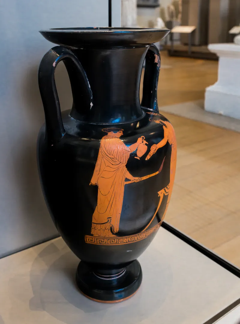Dwarf Painter Arv 1011 8 Maenad And Dionysos - Youth With Torch 