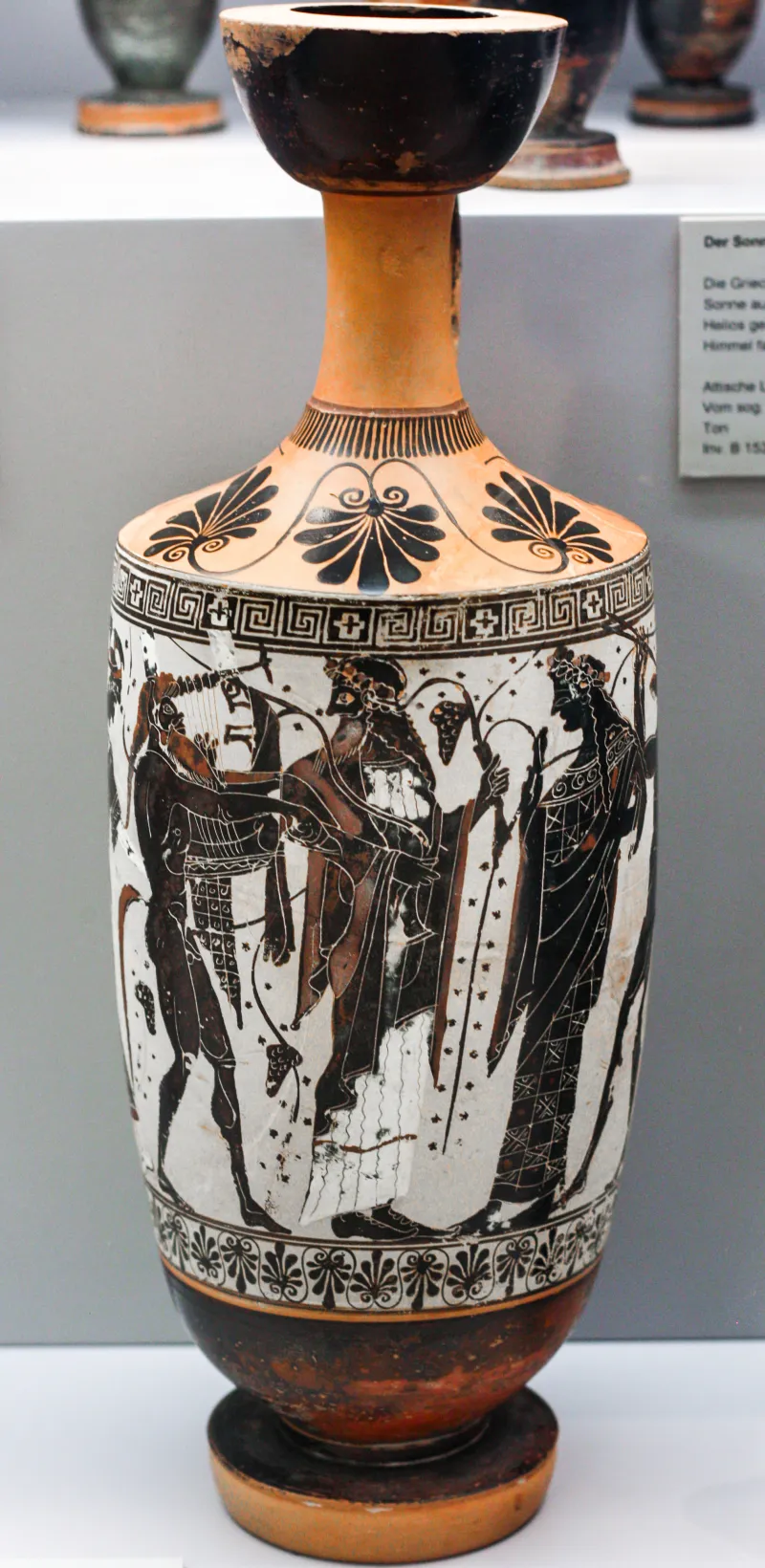 Edinburgh Painter - Abv 476 - Dionysos And Ariadne With Hermes And Satyrs And Maenad - Karlsruhe Bl B 30 - 