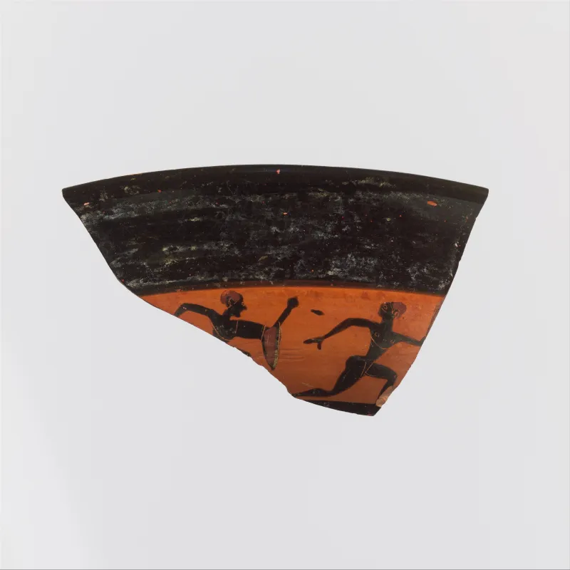 Fragment Of A Kylix- Band-Cup (Drinking Cup) Met 