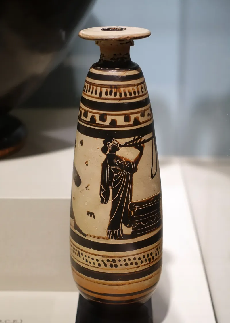 Alabastron, Attributed To The Emporion Painter, Greek, Attic, 510-490 Bc, Terracotta - Middlebury College Museum Of Art - Middlebury, Vt - 