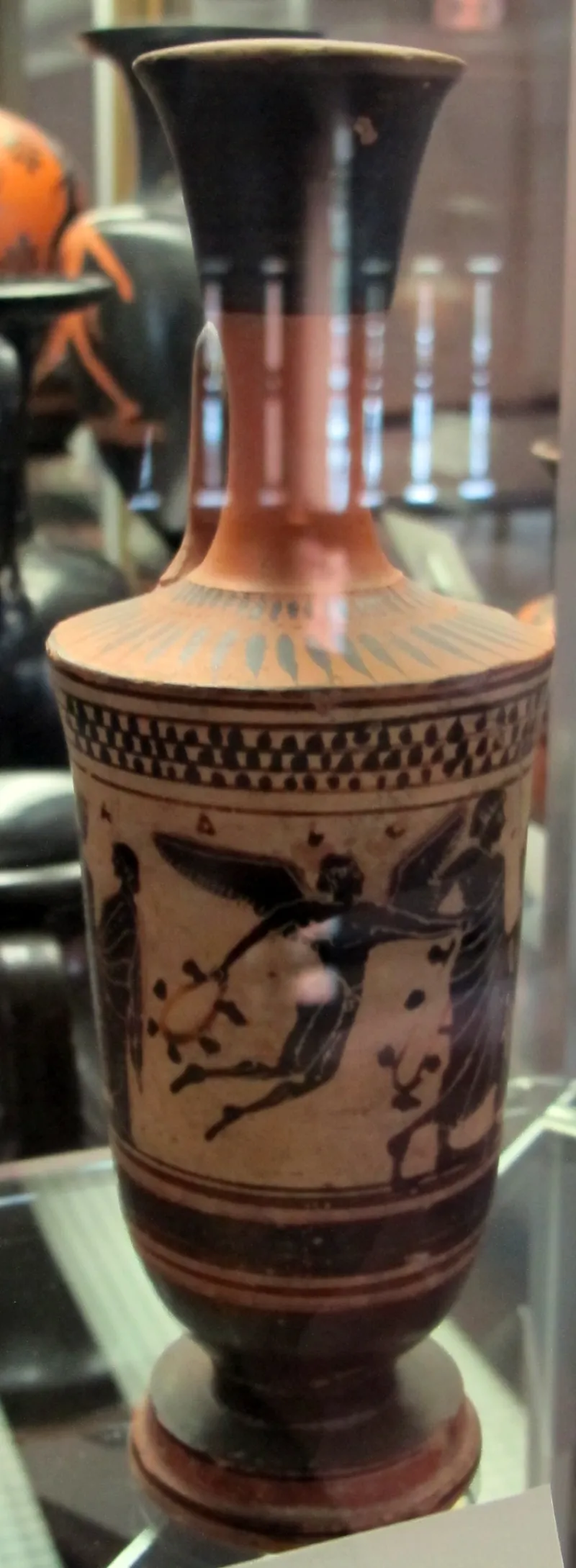 Pittore Dell'emporion, Lekythos Attica A Figure Nere Su Fondo Bianco Con Conversazione Amorosa, 520-470 